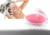 Masażery - Szczotka do Mycia Włosów Masaż Głowy ze Zbiornikiem do Szamponu Różowy - miniaturka - grafika 1