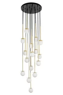 KingHome Lampa wisząca CANNON DISC 16 mosiądz szkło JD8006-16 - Lampy sufitowe - miniaturka - grafika 1