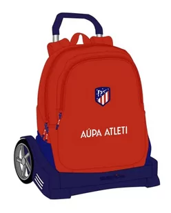safta Unisex plecak dziecięcy ergonomiczny z wózkiem Evolution firmy Atlético de Madrid, 320 x 160 x 440 mm, czerwony i granatowy, Estándar, czerwony i granatowy, Standard - Plecaki szkolne i tornistry - miniaturka - grafika 1