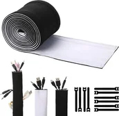 Maskownice do kabli - Organizer Aptel Otulina na przewody Czarny 1 sztuka  (AG380F) - miniaturka - grafika 1