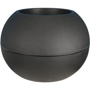 Doniczka Riviera Czarny Plastikowy Okrągły Lopta ? 50 cm - Dekoracje domu - miniaturka - grafika 1