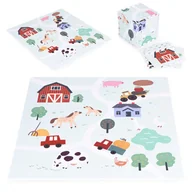 Puzzle - Duża mata piankowa EVA dla dzieci Farma 90,5x90,5 cm 21 el. ECOTOYS - miniaturka - grafika 1