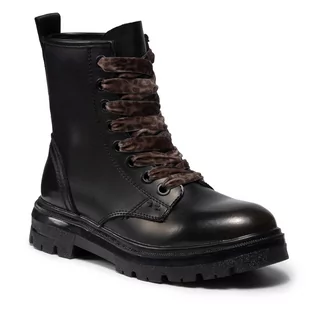 Botki damskie - Wrangler Botki Clash WL12570A Black/Military 298 - grafika 1