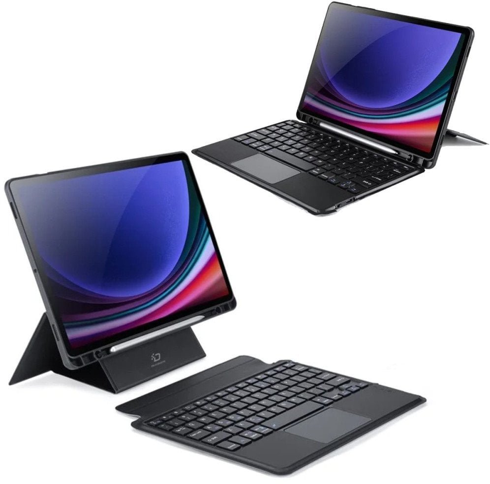Etui z klawiaturą Bluetooth do Samsung Galaxy Tab S9 X710/X716B, czarne 6934913023174