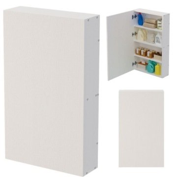 Szafka Łazienkowa Wisząca Biała Półka Słupek Ścienna Loft Nowoczesna 80CM