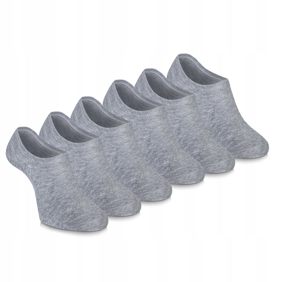 6x STOPKI Niskie Skarpetki MĘSKIE Bawełniane POPIELATE r. 40-45 Pako Jeans