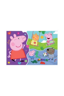 Puzzle dla dzieci Super Giant Double Sided - Poznaj wesołą Świnkę Peppę wiek 2+ - Puzzle - miniaturka - grafika 2