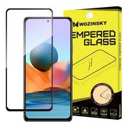 Szkła hartowane na telefon - Wozinsky super wytrzymałe szkło hartowane Full Glue na cały ekran z ramką Case Friendly Xiaomi Redmi K40 Pro+ / K40 Pro / K40 / Poco F3 czarny - miniaturka - grafika 1