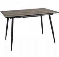 Stoły - Stół Remus II (120-160)x80cm Czarny/Orzech Vintage Industrialny Salon - miniaturka - grafika 1