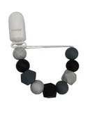 Smoczki uspokajające - Baby 01440 Zawieszka Do Smoczka Kryształ Black/Grey - miniaturka - grafika 1