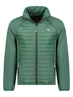 Odzież trekkingowa męska - Geographical Norway Kurtka polarowa "Touro" w kolorze zielonym - miniaturka - grafika 1