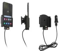 Uchwyty samochodowe do telefonów - Uchwyt do Samsung Galaxy S22 z wbudowanym kablem USB oraz ładowarką samochodową - miniaturka - grafika 1