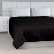 Narzuty - Dekoria Narzuta pikowana w kratę Black czarny) szer.260 × dł.210 cm Cotton Panama 498-702-09 - miniaturka - grafika 1