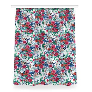 Gotowa zasłona do sypialni 150x200 Kolorowe kwiaty, Fabricsy - Zasłony - miniaturka - grafika 1