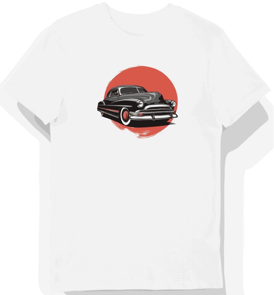 Koszulka męska biała z Klasycznym Motywem Hot Rod XXL