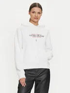Bluzy damskie - Guess Jeans Bluza W4YQ15 KC811 Biały Regular Fit - miniaturka - grafika 1