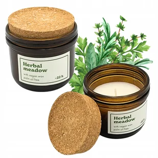 Świeca W Szkle Z Korkiem Bolsius Herbal Meadow 22H - Świece - miniaturka - grafika 1
