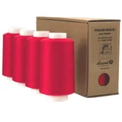 Obrusy i serwetki - Łucznik Nici do owerloka overlocka REGULAR ZESTAW 4 x 4000m Czerwone 1009653 - miniaturka - grafika 1