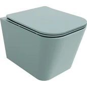 Miski WC - Mexen Teo Miska Wc Rimless Z Deską Wolnoopadającą Slim, Duroplast, Zielona Jasna Mat - 30854048 - miniaturka - grafika 1