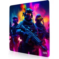 Podkładki pod mysz - DUŻA PODKŁADKA POD MYSZKĘ Neon Squad 30x30 TILT Wodoodporna Na biurko Duża - miniaturka - grafika 1