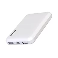 Powerbanki - Powerbank 5000mAh, dwa porty USB Ultrakompaktowy biały Akashi - miniaturka - grafika 1