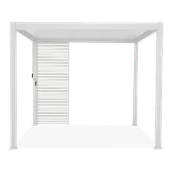 Kratki i pergole - Panel żaluzjowy od pergoli PREMIUM White, szer. 123,5cm - Gutroof - miniaturka - grafika 1