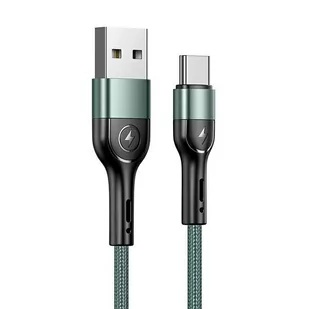 USAMS Kabel Pleciony Usb-c U55 2A 1M Zielony - Kable USB - miniaturka - grafika 4