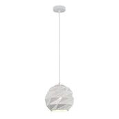 Lampy sufitowe - Italux LAMPA wisząca PALERMO PND-2424-1S-WH metalowa OPRAWA geometryczny ZWIS biały PND-2424-1S-WH - miniaturka - grafika 1