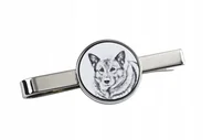 Spinki do mankietów i krawatów - Elkhund, Norweski elghund szary - spinka do krawata z psem, personalizowany - miniaturka - grafika 1