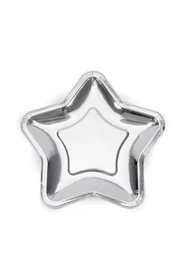 PartyDeco Talerzyki papierowe Gwiazdki, 18 cm, 6 sztuk - Dekoracje i nakrycia stołu na imprezę PartyDeco Talerzyki papierowe Gwiazdki, 18 cm, 6 sztuk - Dekoracje i nakrycia stołu na imprezę - miniaturka - grafika 1