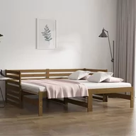 Łóżka - Lumarko Łóżko rozsuwane, miodowy brąz, 2x(80x200) cm, drewno sosnowe - miniaturka - grafika 1