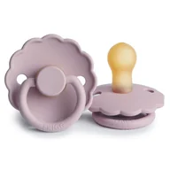 Smoczki uspokajające - FRIGG smoczek 6-18m. Daisy Kauczuk Lilac Soft - miniaturka - grafika 1
