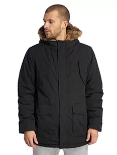 Urban Classics Męska kurtka z kapturem Faux Fur Parka, czarny (Black 00007), XL - Kurtki męskie - miniaturka - grafika 1