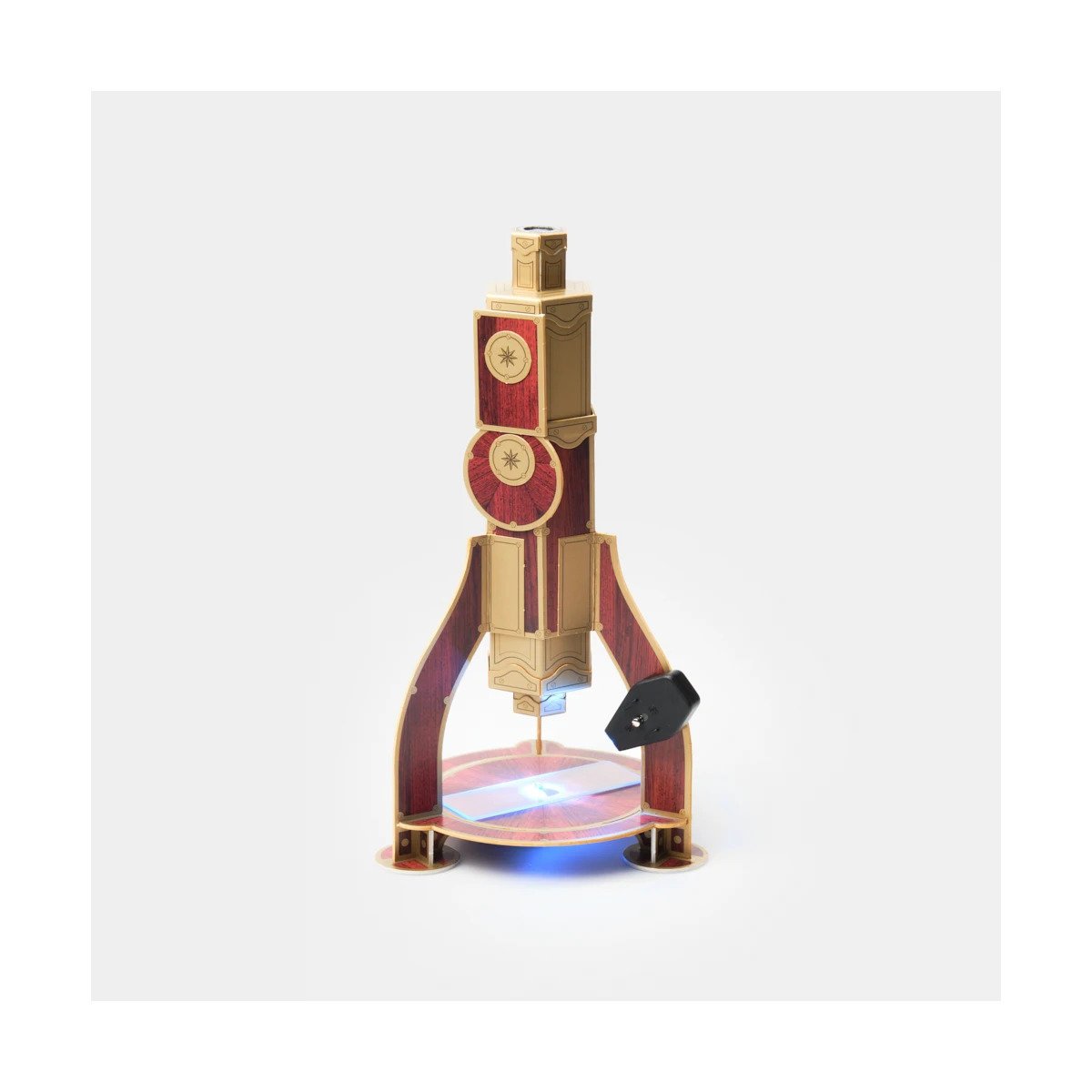 Zestaw edukacyjny - Mikroskop (pow. 70x) - kartonowy model mikroskopu do sklejania. Mikroskop dla dzieci DIY