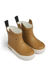 Buty dla dziewczynek - Liewood kalosze dziecięce kolor brązowy - grafika 1