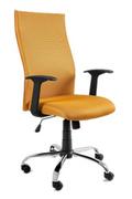 Fotele i krzesła biurowe - Fotel obrotowy, biurowy, Black on Black, tkanina, żółty - miniaturka - grafika 1