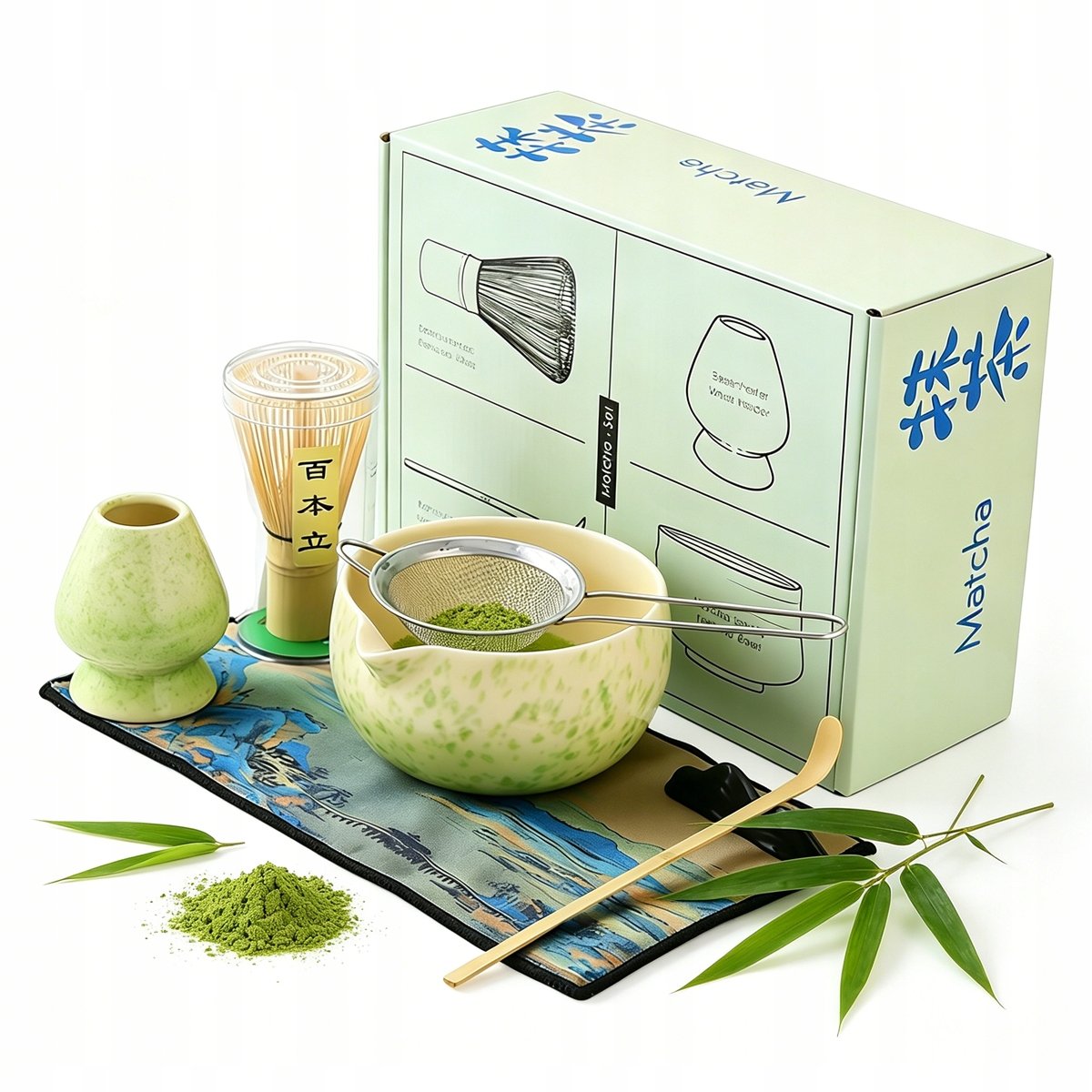 Zestaw Do Herbaty Matcha Ręcznie Zestaw Startowy Do Mielonej Matchy 7SZT