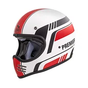 Kaski motocyklowe - PREMIER HELMET MX BL 8 BM, biały/czerwony/czarny, XS - miniaturka - grafika 1