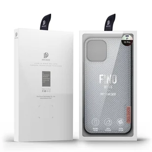 Dux Ducis Fino etui pokrowiec pokryty nylonowym materiałem iPhone 12 Pro / iPhone 12 szary - Etui i futerały do telefonów - miniaturka - grafika 5
