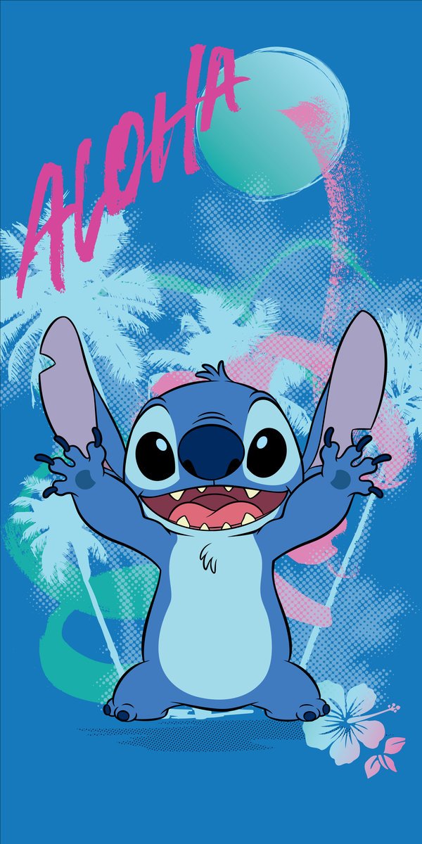 Ręcznik kąpielowy Stitch 140 x 70 cm Halantex 100% bawełna Disney plażowy