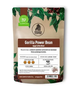 Kawa ziarnista Ingagi Coffee Gorilla Power Bean 250g - Kawa - miniaturka - grafika 1