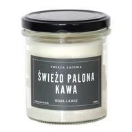 Świece - Świeca sojowa ŚWIEŻO PALONA KAWA - aromatyczna ręcznie robiona naturalna świeca zapachowa w słoiczku 300ml - miniaturka - grafika 1