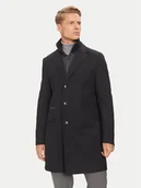 Płaszcze męskie - Boss Płaszcz wełniany H-Hyde 50502255 Granatowy Slim Fit - miniaturka - grafika 1