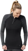 Bielizna sportowa damska - Smartwool W'S Classic Thermal Merino Base Layer Pattern 1/4 Zip Boxed, K78, XS - miniaturka - grafika 1