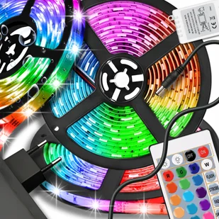 Ledy Wodoodporne Kolorowe 3528 Smd Taśma Led Rgb Wodoodporna 5m Z Pilotem - Taśmy LED - miniaturka - grafika 1