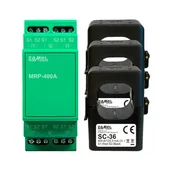 Systemy inteligentnych domów - Moduł rozszerzeń przekładników do MEW-01 - 3x przekładnik SC-36 400A - Zamel MRP-400A - miniaturka - grafika 1