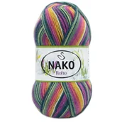 Pasmanteria - Włóczka skarpetkowa wełniana Nako Boho Desen kol. 82454 - miniaturka - grafika 1