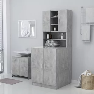 vidaXL Szafka na pralkę szarość betonu 71x71,5x91,5 cm 808399 - Szafki łazienkowe - miniaturka - grafika 1