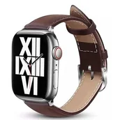 Akcesoria do smartwatchy - Crong Pasek Noble Band do Apple Watch (38/40/41mm) Ciemnobrązowy - miniaturka - grafika 1