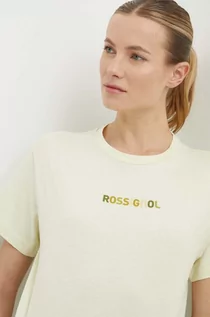 Koszulki sportowe damskie - Rossignol t-shirt bawełniany damski kolor żółty RLMWY17 - grafika 1
